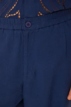 FARM Rio  Pantalon<Pantalon surréaliste en lin de qualité supérieure brodé Richelieu Euro