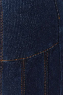 FARM Rio Pantalon<Pantalon taille haute en denim foncé