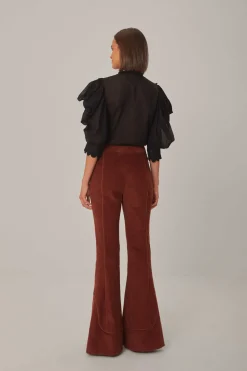 FARM Rio  Pantalon<Pantalon évasé marron