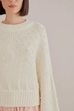 FARM Rio  Pulls Et Sweat-shirts<Pull bulle brodé de perles
