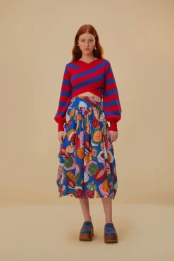 FARM Rio  Pulls Et Sweat-shirts<Pull cache-cœur en tricot à rayures