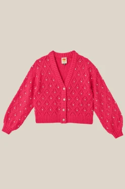 FARM Rio  Pulls Et Sweat-shirts<Pull en maille à dentelle rose