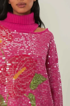 FARM Rio  Pulls Et Sweat-shirts<Pull en tricot à fleurs d'anthurium