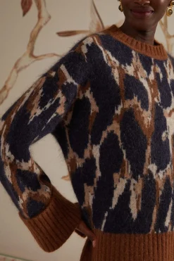 FARM Rio  Pulls Et Sweat-shirts<Pull en tricot à imprimé léopard