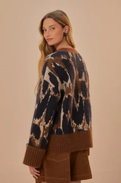 FARM Rio  Pulls Et Sweat-shirts<Pull en tricot à imprimé léopard