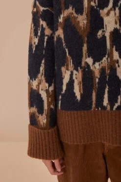 FARM Rio  Pulls Et Sweat-shirts<Pull en tricot à imprimé léopard