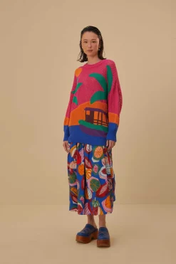 FARM Rio  Pulls Et Sweat-shirts<Pull en tricot de timbres Amazon