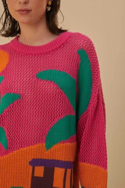 FARM Rio  Pulls Et Sweat-shirts<Pull en tricot de timbres Amazon