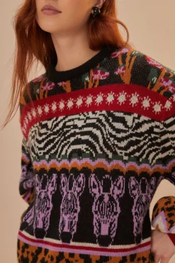 FARM Rio  Pulls Et Sweat-shirts<Pull en tricot zèbre Ainika