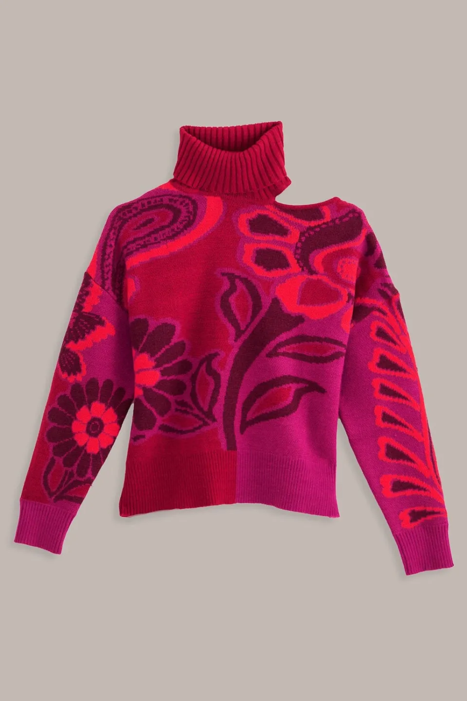 FARM Rio Pulls Et Sweat-shirts<Pull rose en tricot à fleurs audacieuses