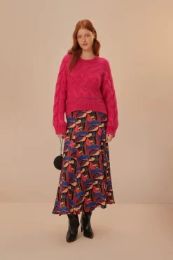 FARM Rio  Pulls Et Sweat-shirts<Pull torsadé rose maxi