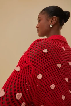 FARM Rio  Pulls Et Sweat-shirts<Pull tricoté coeurs faits à la main