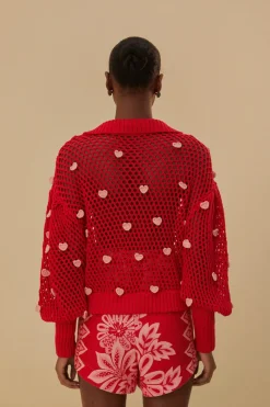 FARM Rio  Pulls Et Sweat-shirts<Pull tricoté coeurs faits à la main