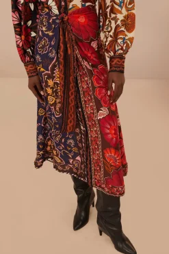 FARM Rio  Robes Midi<Robe chemise mi-longue multicolore en viscose LENZING™ ECOVERO™ Mirand