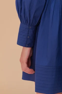FARM Rio Robes Courtes<Robe courte à empiècement ouvert bleu marine