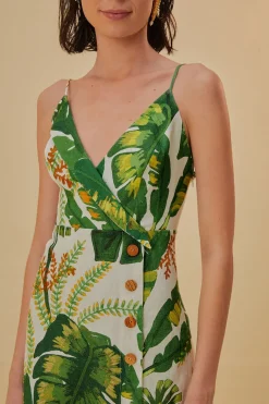FARM Rio  Robes Courtes<Robe courte blanc cassé forêt tropicale