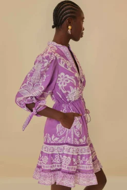 FARM Rio  Robes Courtes<Robe courte lilas Sweet Garden
