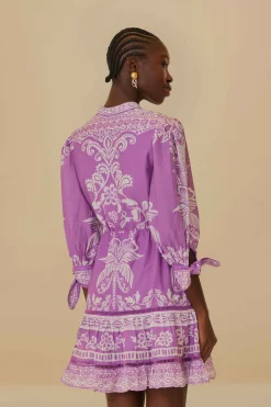 FARM Rio  Robes Courtes<Robe courte lilas Sweet Garden