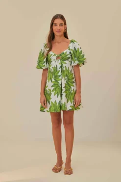 FARM Rio  Robes Courtes<Robe courte Off-White Palms Fan