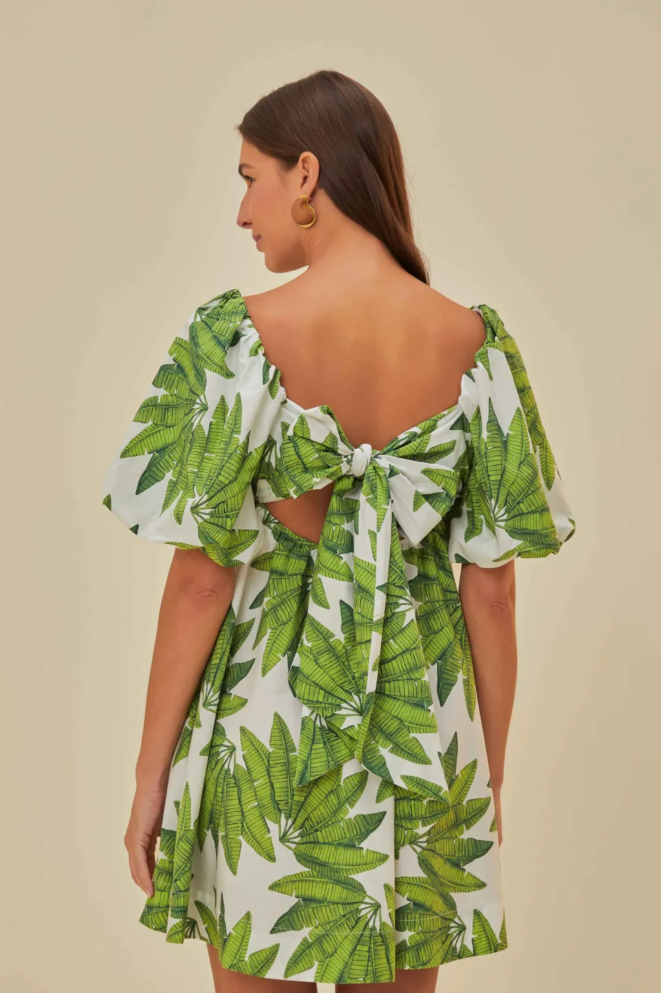 FARM Rio Robes Courtes<Robe courte Off-White Palms Fan