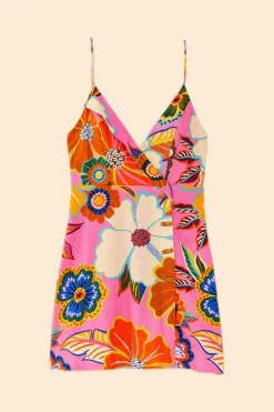 FARM Rio  Robes Courtes<Robe courte rose Full Garden