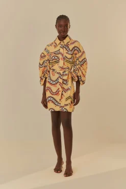 FARM Rio  Robes Courtes<Robe courte serpent Sand Time