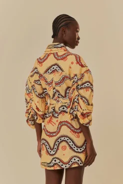 FARM Rio  Robes Courtes<Robe courte serpent Sand Time