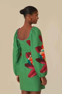 FARM Rio  Robes Courtes<Robe courte Tropicart verte