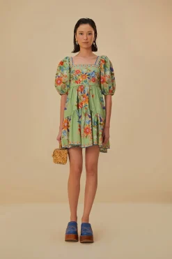 FARM Rio  Robes Courtes<Robe courte verte Bright Yard