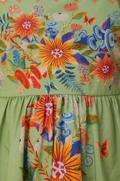 FARM Rio  Robes Courtes<Robe courte verte Bright Yard