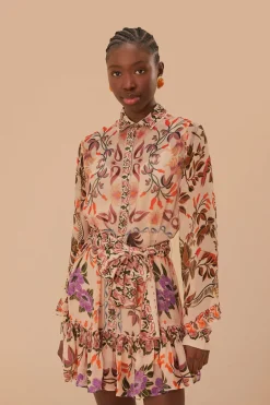 FARM Rio  Robes Courtes<Robe courte Winter Garden couleur crème