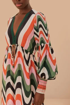 FARM Rio  Robes Longues<Robe longue à dégradé de vagues multicolores