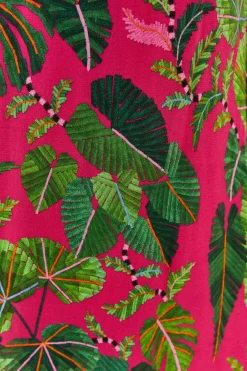 FARM Rio  Robes Longues<Robe longue à feuilles roses