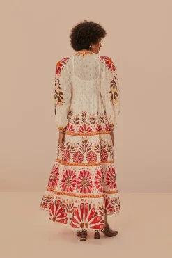 FARM Rio  Robes Longues<Robe longue à fleurs Ainika blanc cassé