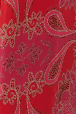 FARM Rio  Robes Longues<Robe longue à imprimé fleuri rose et foulard glamour