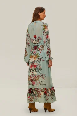FARM Rio  Robes Longues<Robe longue à manches longues Blue Beauty Bouquet