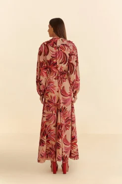 FARM Rio  Robes Longues<Robe longue à tapisserie florale et col en V