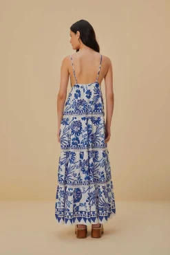 FARM Rio Robes Longues<Robe longue blanc cassé à oiseaux fleuris