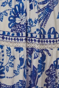 FARM Rio Robes Longues<Robe longue blanc cassé à oiseaux fleuris
