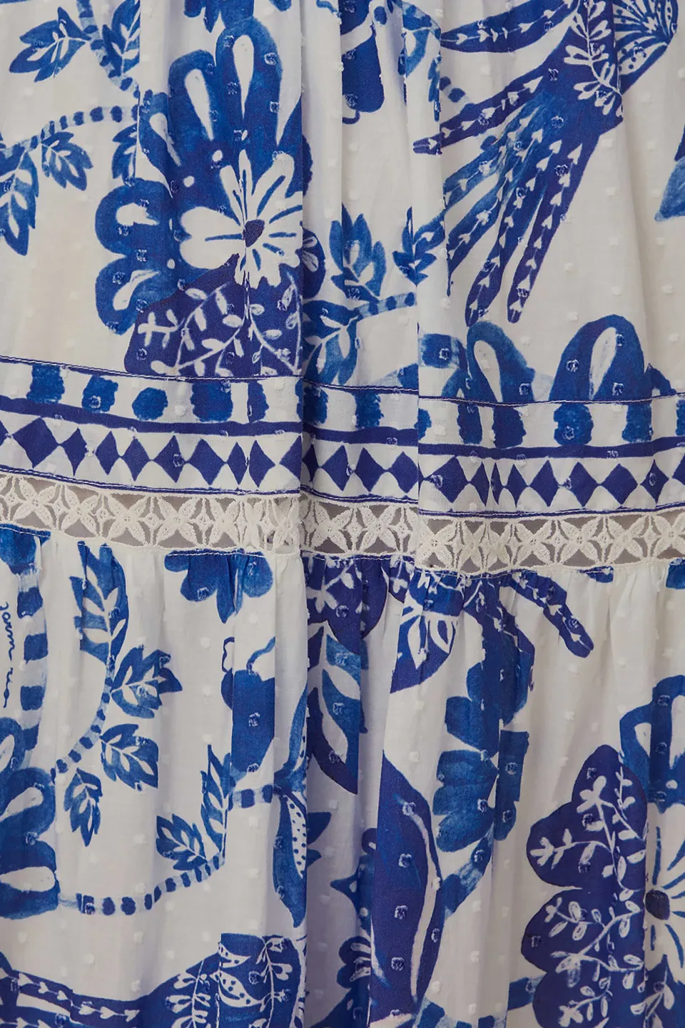 FARM Rio Robes Longues<Robe longue blanc cassé à oiseaux fleuris