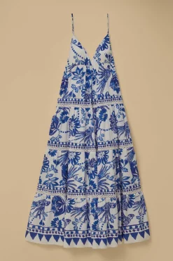 FARM Rio Robes Longues<Robe longue blanc cassé à oiseaux fleuris