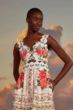 FARM Rio  Robes Longues<Robe longue blanc cassé Bloom Garden