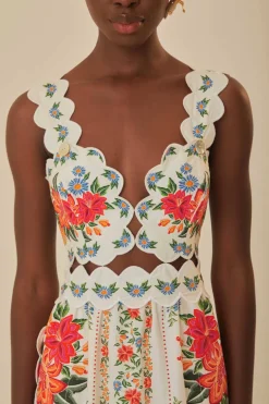 FARM Rio  Robes Longues<Robe longue blanc cassé Bloom Garden