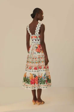 FARM Rio  Robes Longues<Robe longue blanc cassé Bloom Garden
