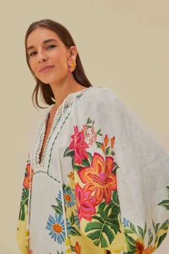 FARM Rio  Robes Longues<Robe longue blanc cassé Bloom Garden