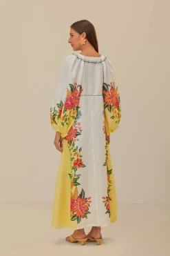 FARM Rio  Robes Longues<Robe longue blanc cassé Bloom Garden