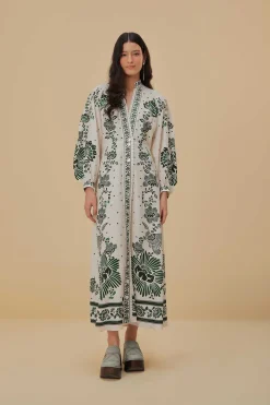 FARM Rio  Robes Longues<Robe longue blanc cassé Forest Soul