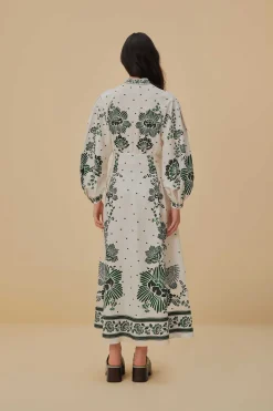 FARM Rio  Robes Longues<Robe longue blanc cassé Forest Soul