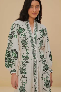 FARM Rio  Robes Longues<Robe longue blanc cassé Forest Soul