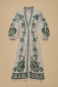 FARM Rio  Robes Longues<Robe longue blanc cassé Forest Soul